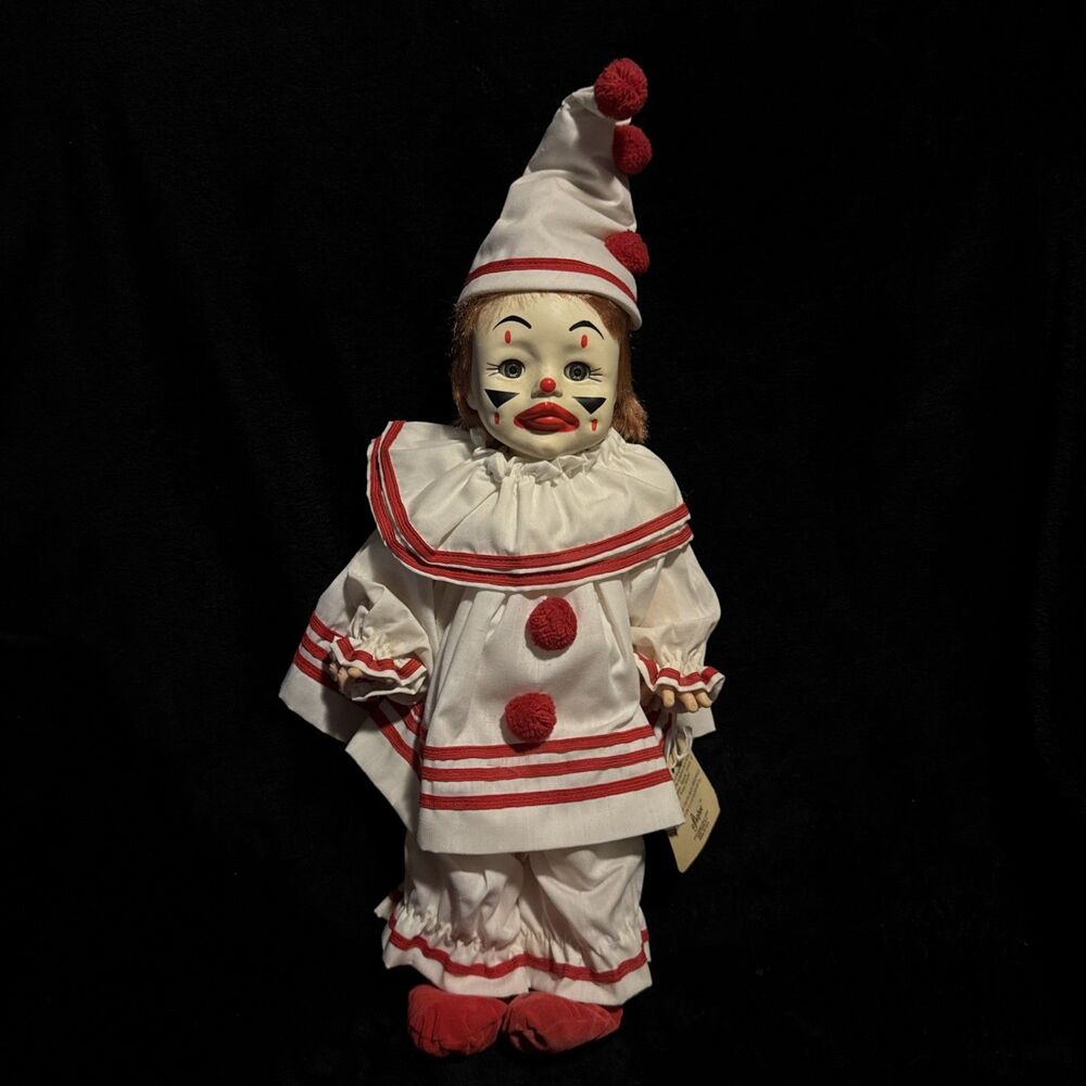 Vintage Halloween Clown Doll 1979 By EFFANBEE 16" Faith Wick Vinyl Doll